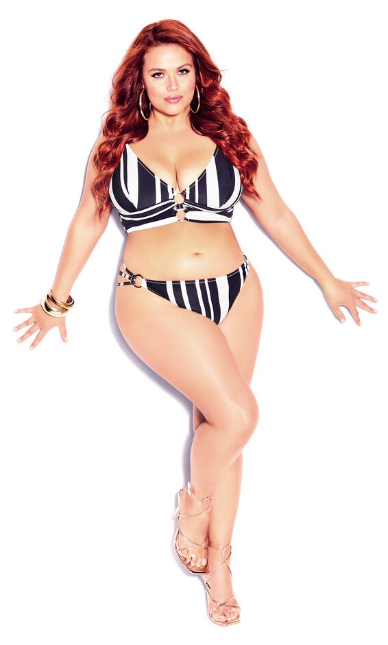 Amara Print Bikini Pant - black, BLACK, hi-res image number null