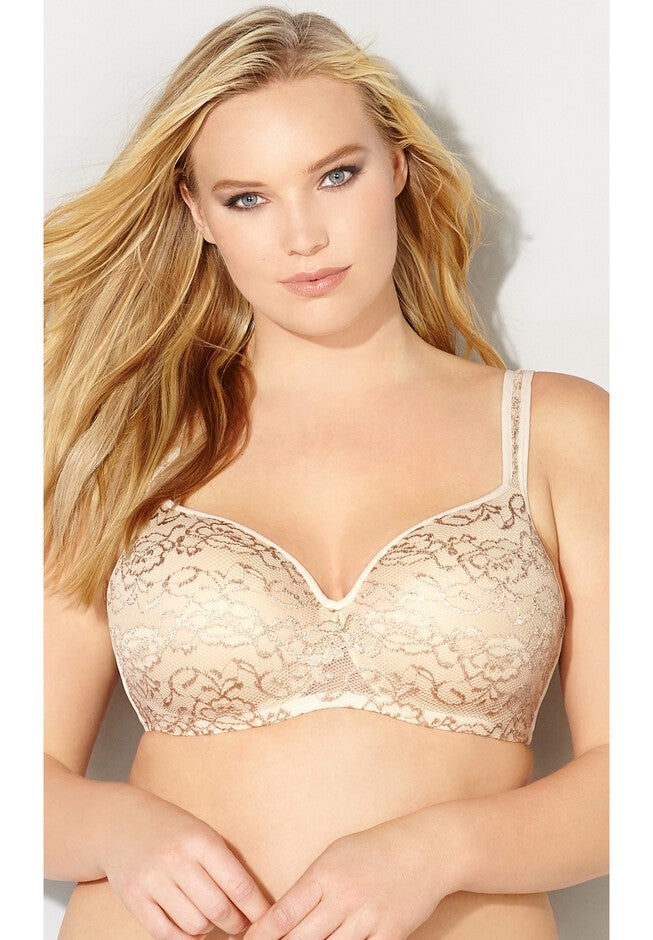 Lace Balconette Underwire Bra, NUDE, hi-res image number 0