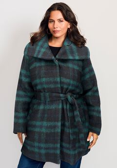 Wing Collar Belted Coat