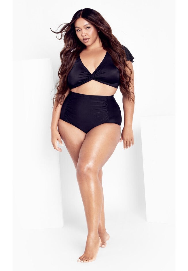 Ingrid Cap Sleeve Top - black, BLACK, on-hover image number null