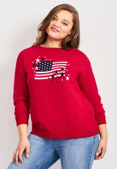 Americana Long Sleeve Crewneck