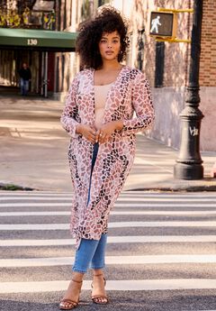 Long Sleeve Mesh Duster