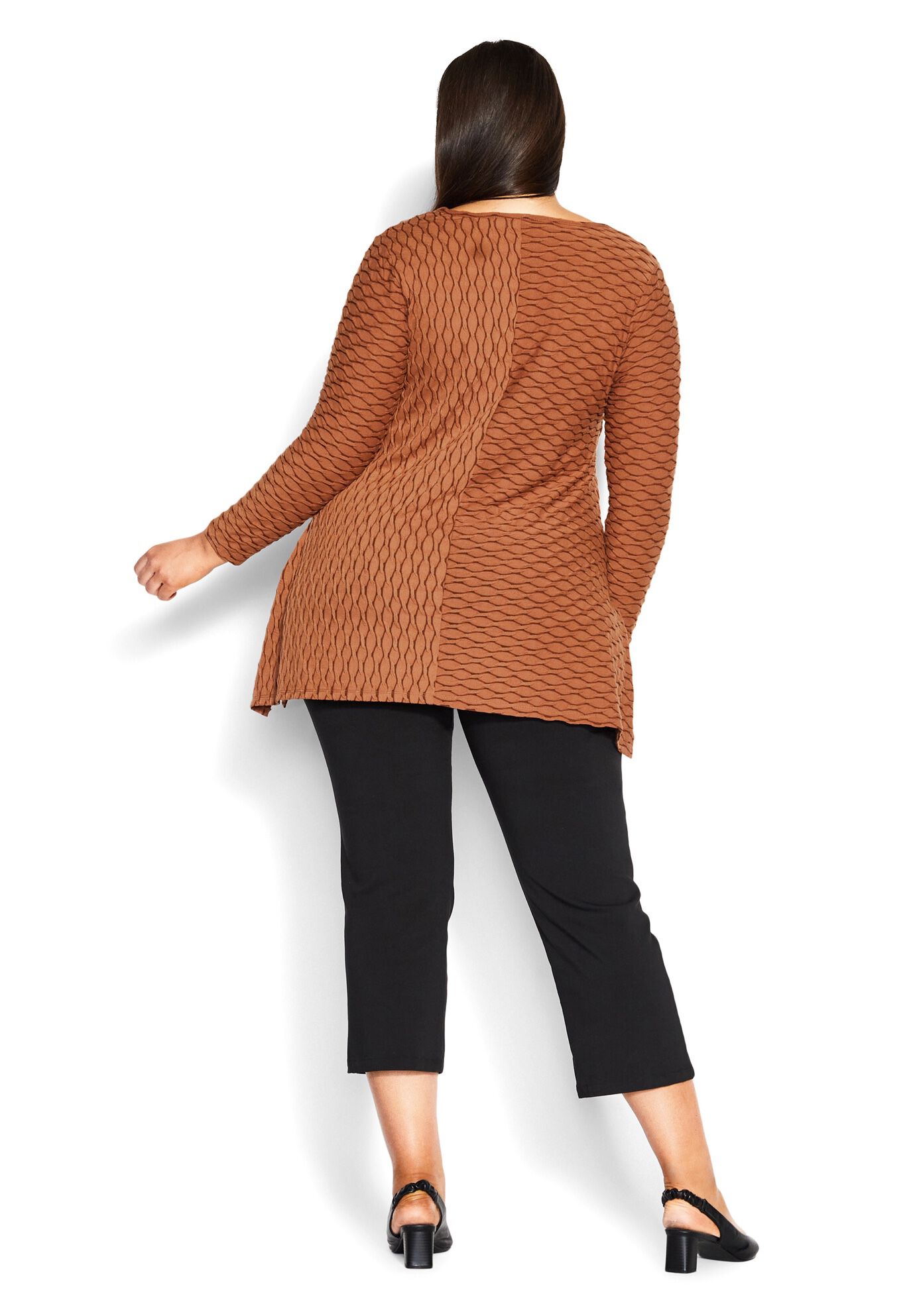 Tiarne Textured Tunic, CINNAMON, alternate image number 3