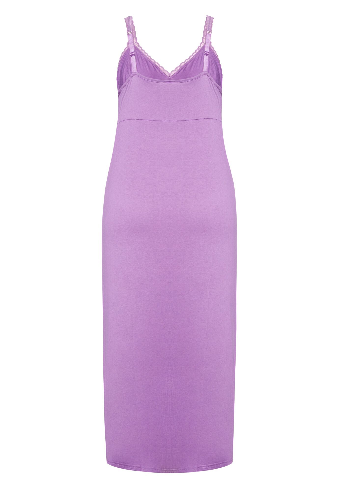 Lace Trim Maxi Sleep Dress, DEWBERRY, alternate image number 3