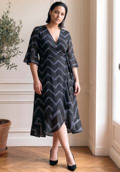 Charlotte Wrap Ruffle Dress