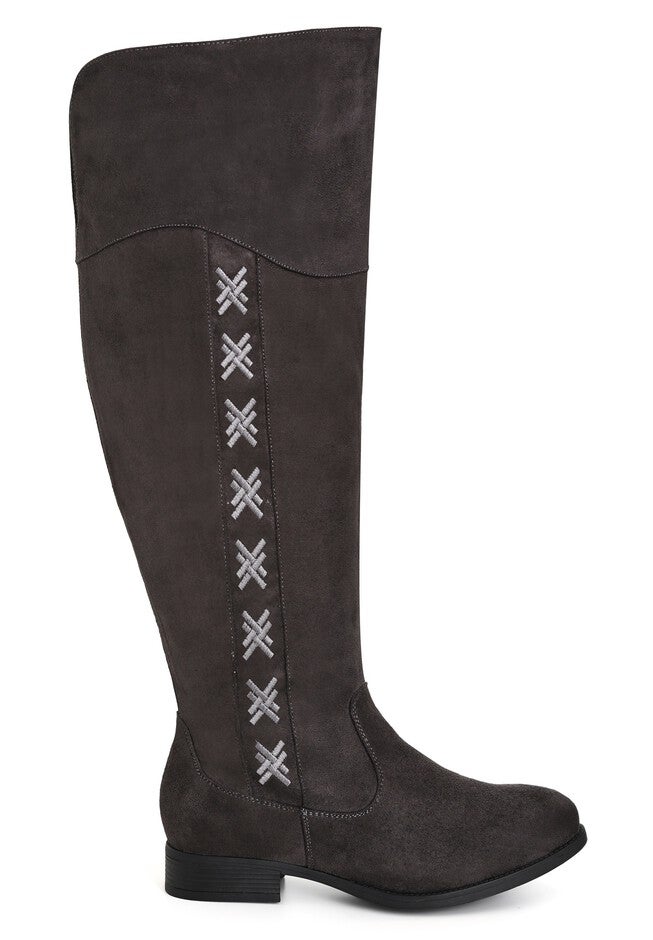 WIDE FIT Nadia Grey Tall Boot, GREY, alternate image number null