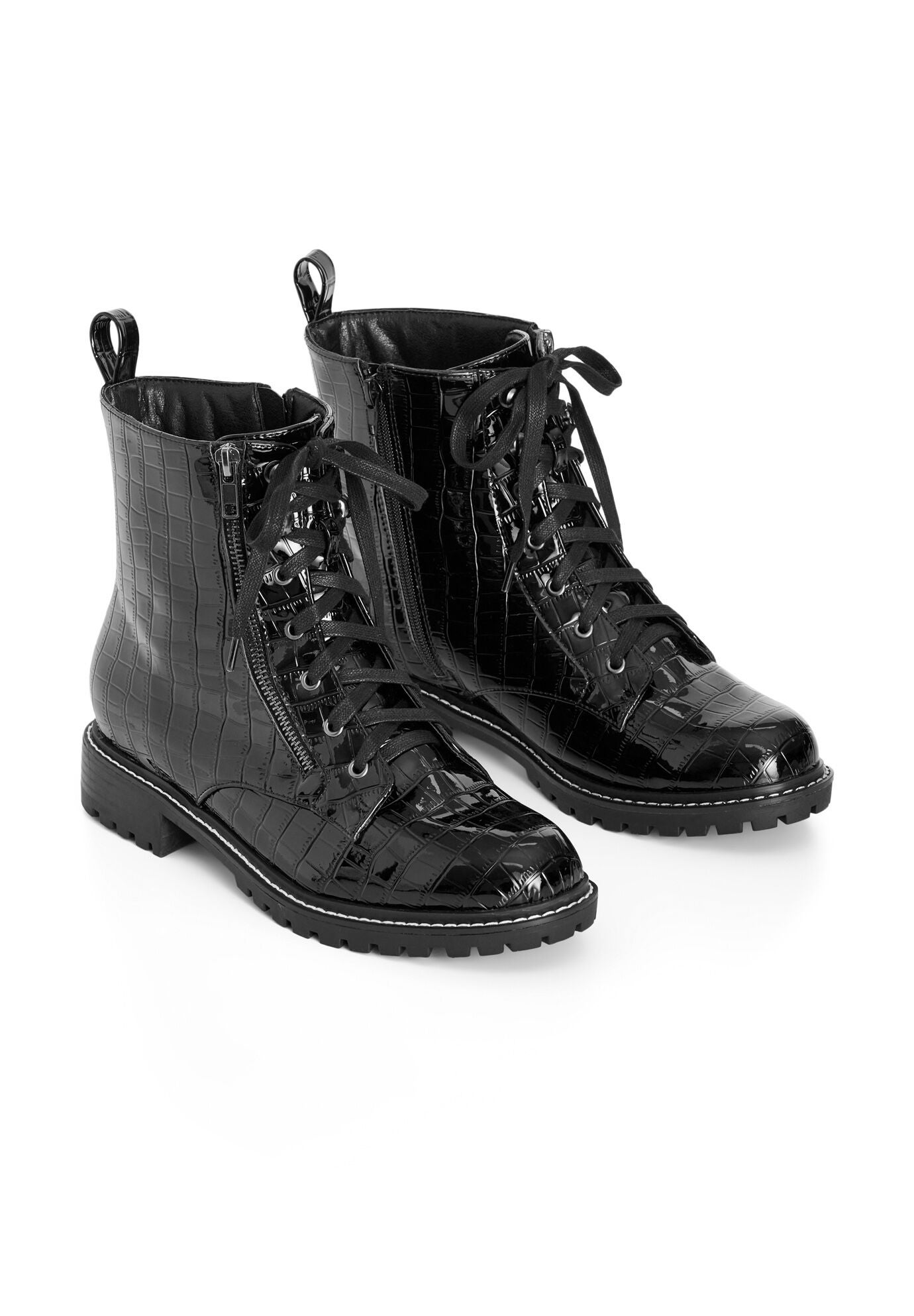 WIDE FIT Birdie Ankle Boot - black, BLACK, alternate image number 6