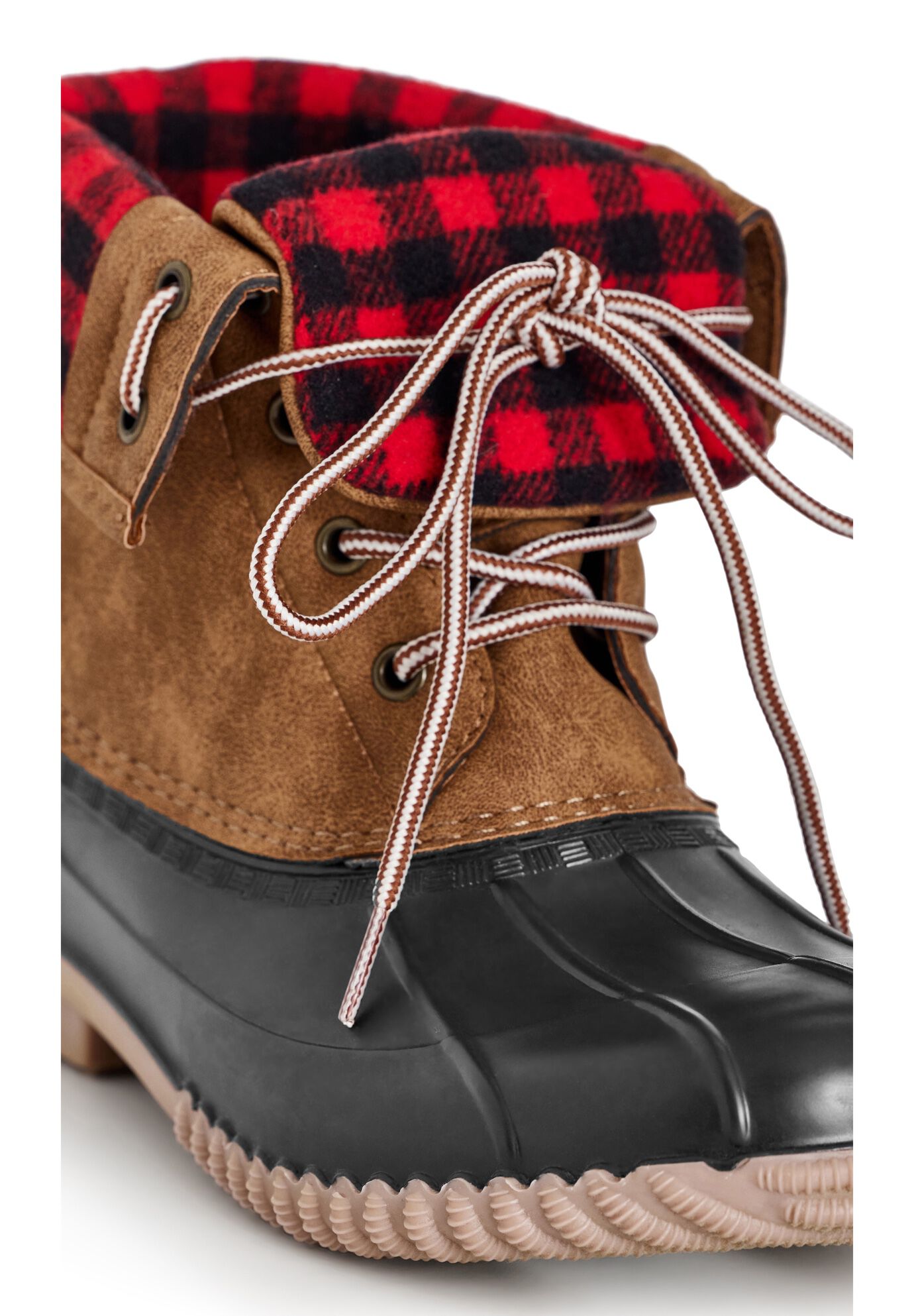Fold Over Collar Boot, BROWN, alternate image number 6