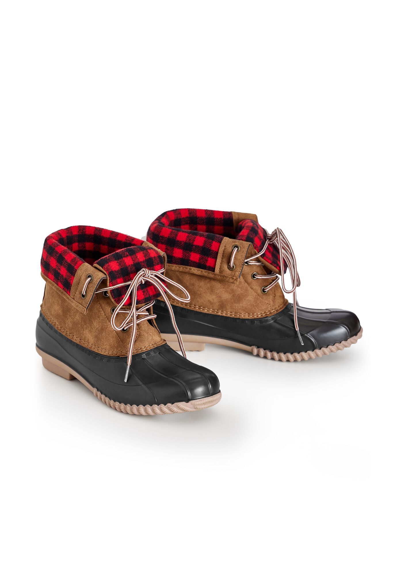 Fold Over Collar Boot, BROWN, alternate image number 5