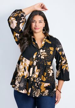 Flora Blouson Tiered Tunic