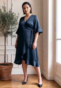 Charlotte Wrap Ruffle Dress