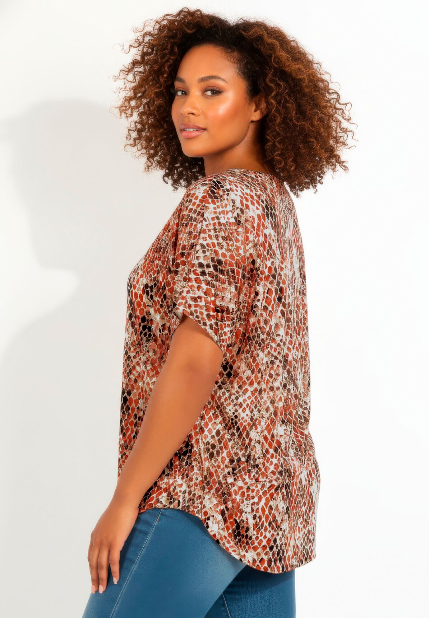 Capelette Tunic, NEUTRAL REPTILE, alternate image number 2