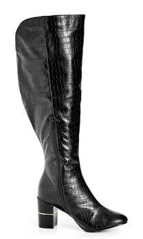 WIDE FIT Geordie Knee Boot - black