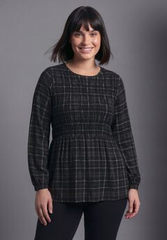 Sela Smocked Long Sleeve Top