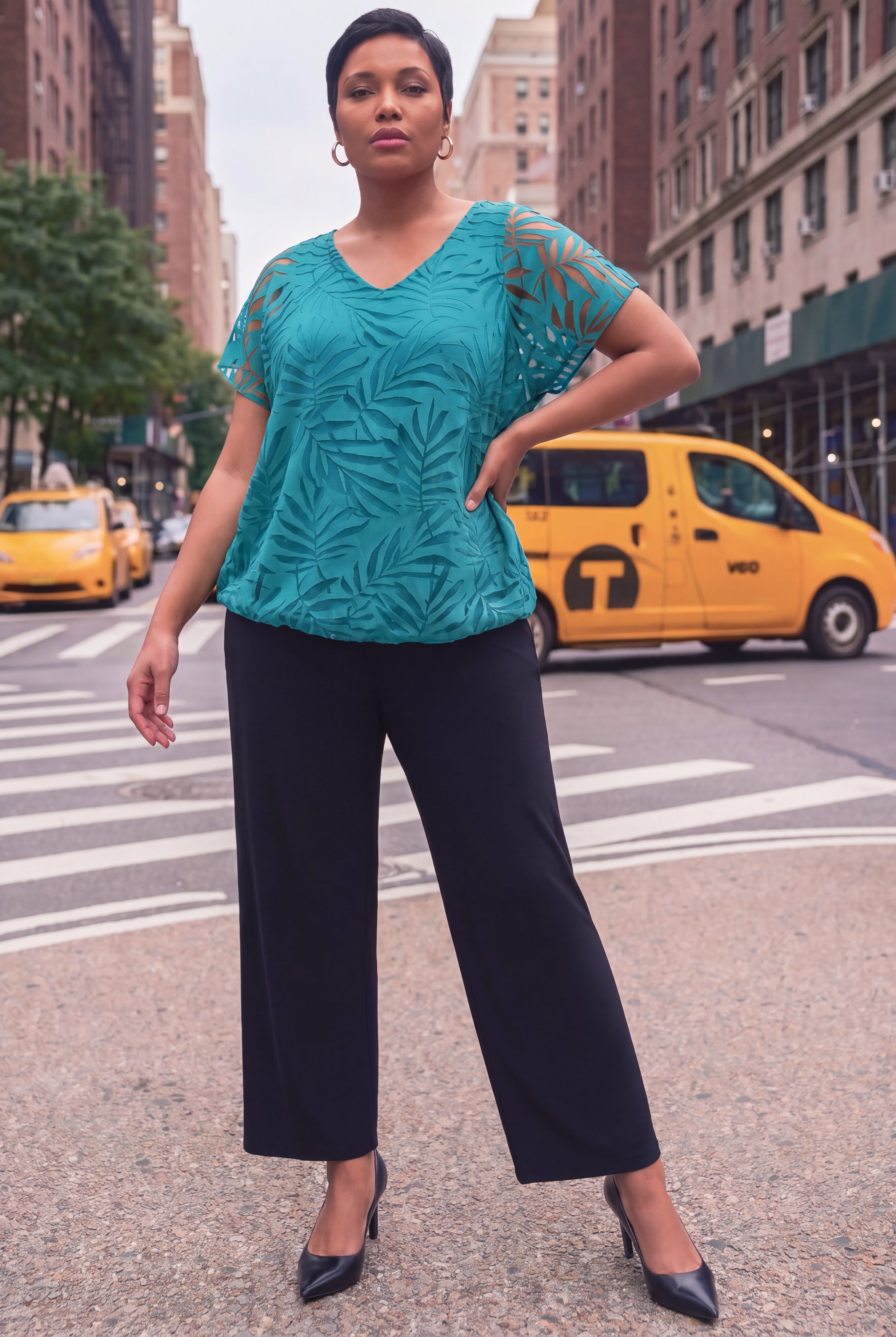 Elora Burnout Top, TEAL, hi-res image number 0