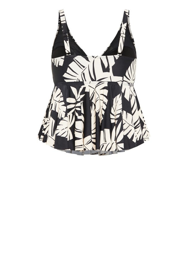 Palma Print Tankini - black, BLACK, alternate image number null