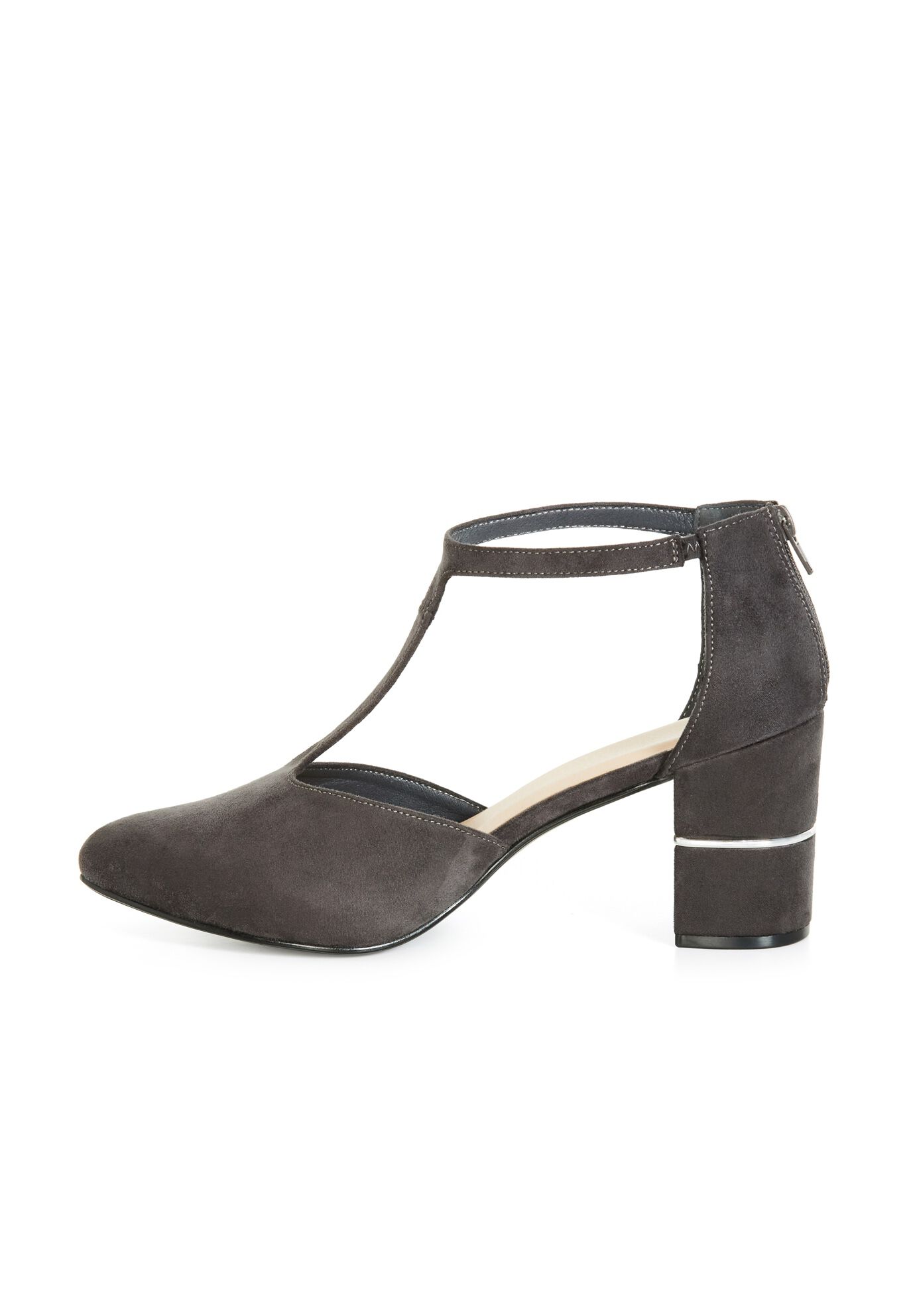 Gracie Heeled Shoe, GREY, alternate image number 3