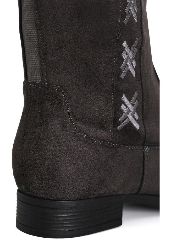 WIDE FIT Nadia Grey Tall Boot, GREY, alternate image number null