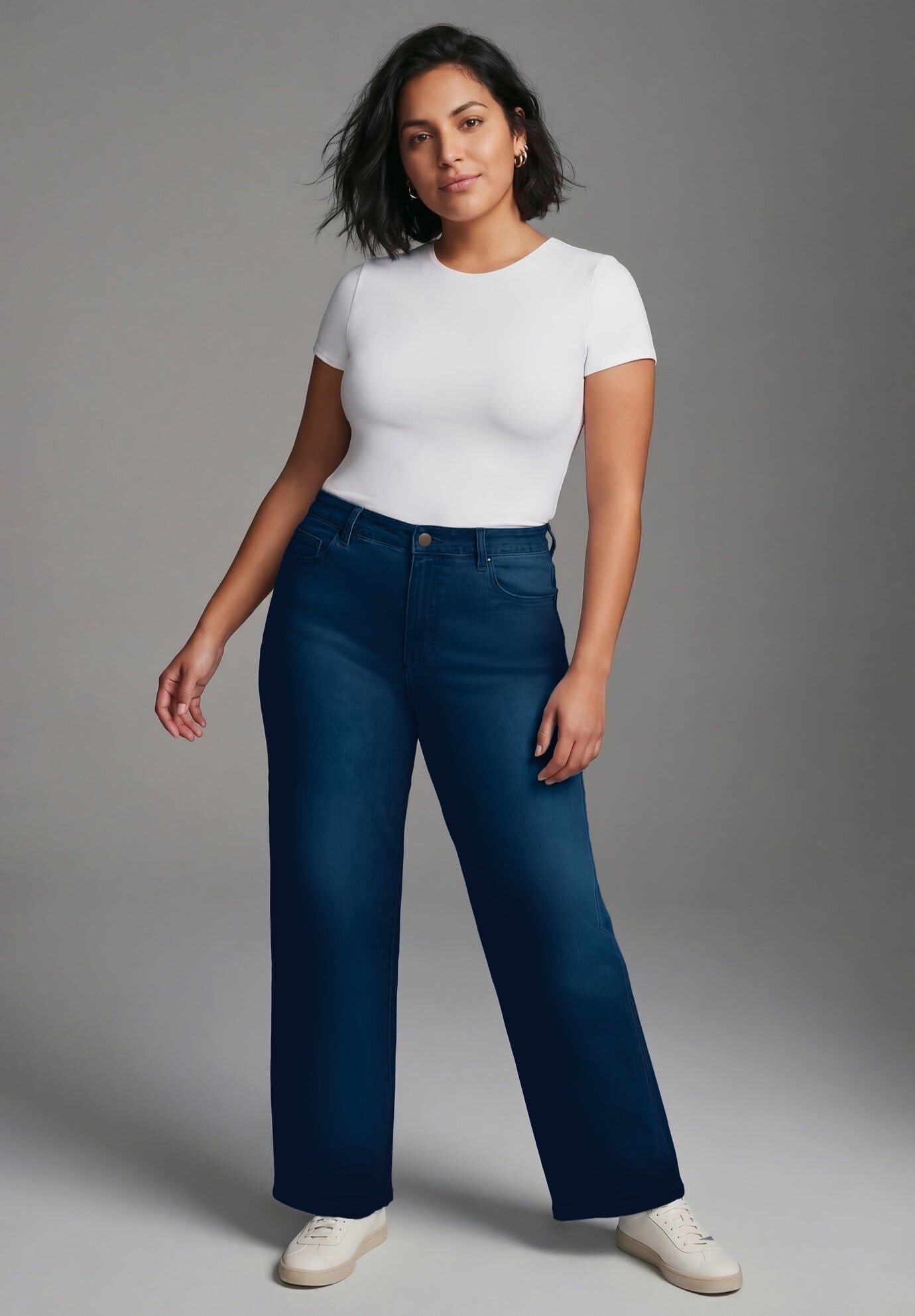 Butter Denim Wide Leg Jean, DARK WASH, hi-res image number 0