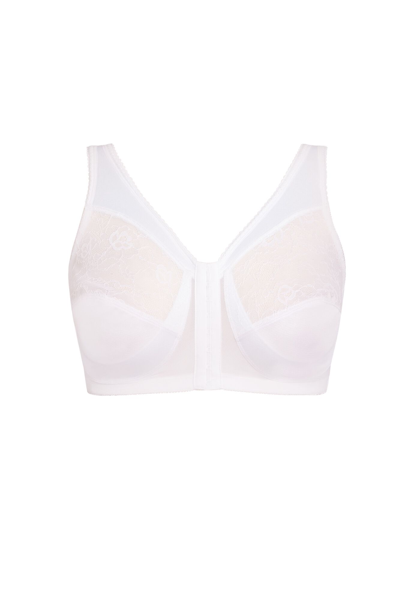 Full Coverage Wire Free Bra, WHITE, alternate image number 2