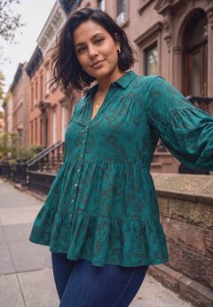 Flora Blouson Tiered Tunic