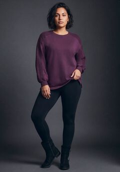 French Terry Cable Textured Pullover