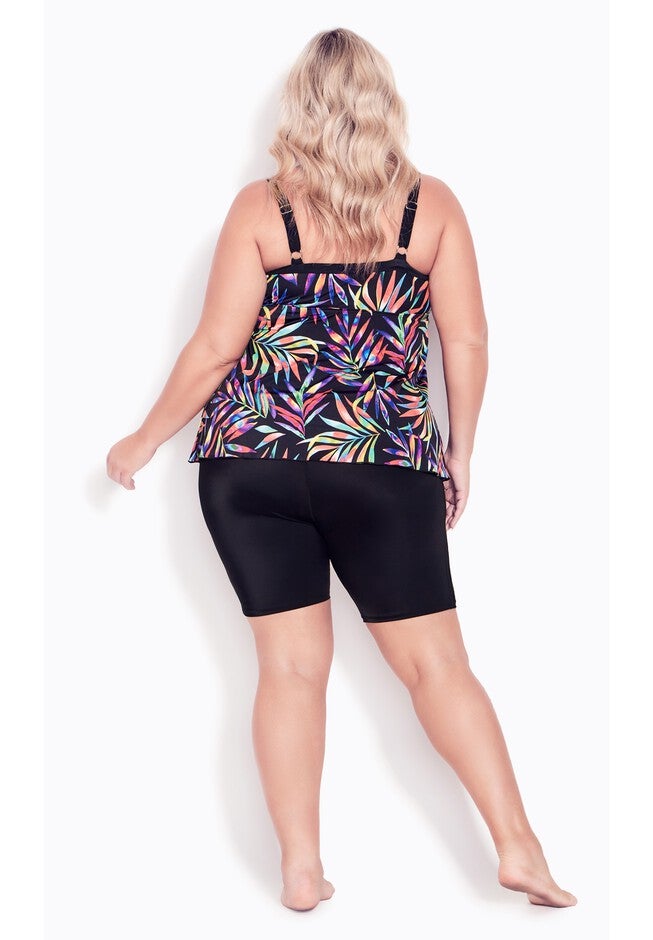 Hi Waist Swim Short, BLACK, on-hover image number 1