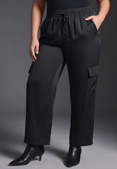 Cece Satin Cargo Pant