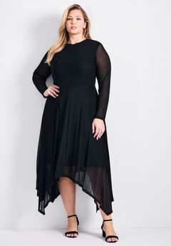Mere Mesh High Neck Dress