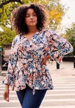 Wrap Peplum Top