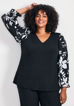Scarlet Mix Media Top