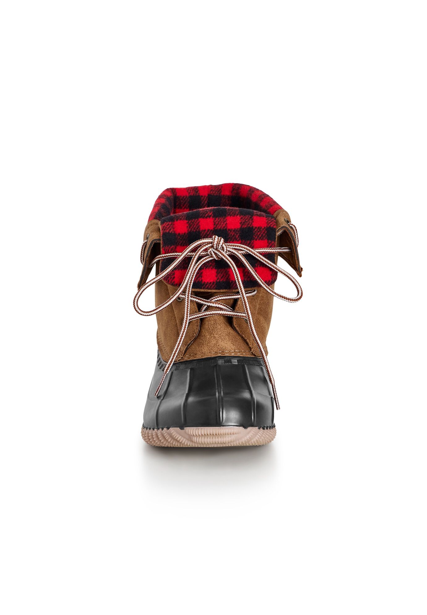 Fold Over Collar Boot, BROWN, alternate image number 4