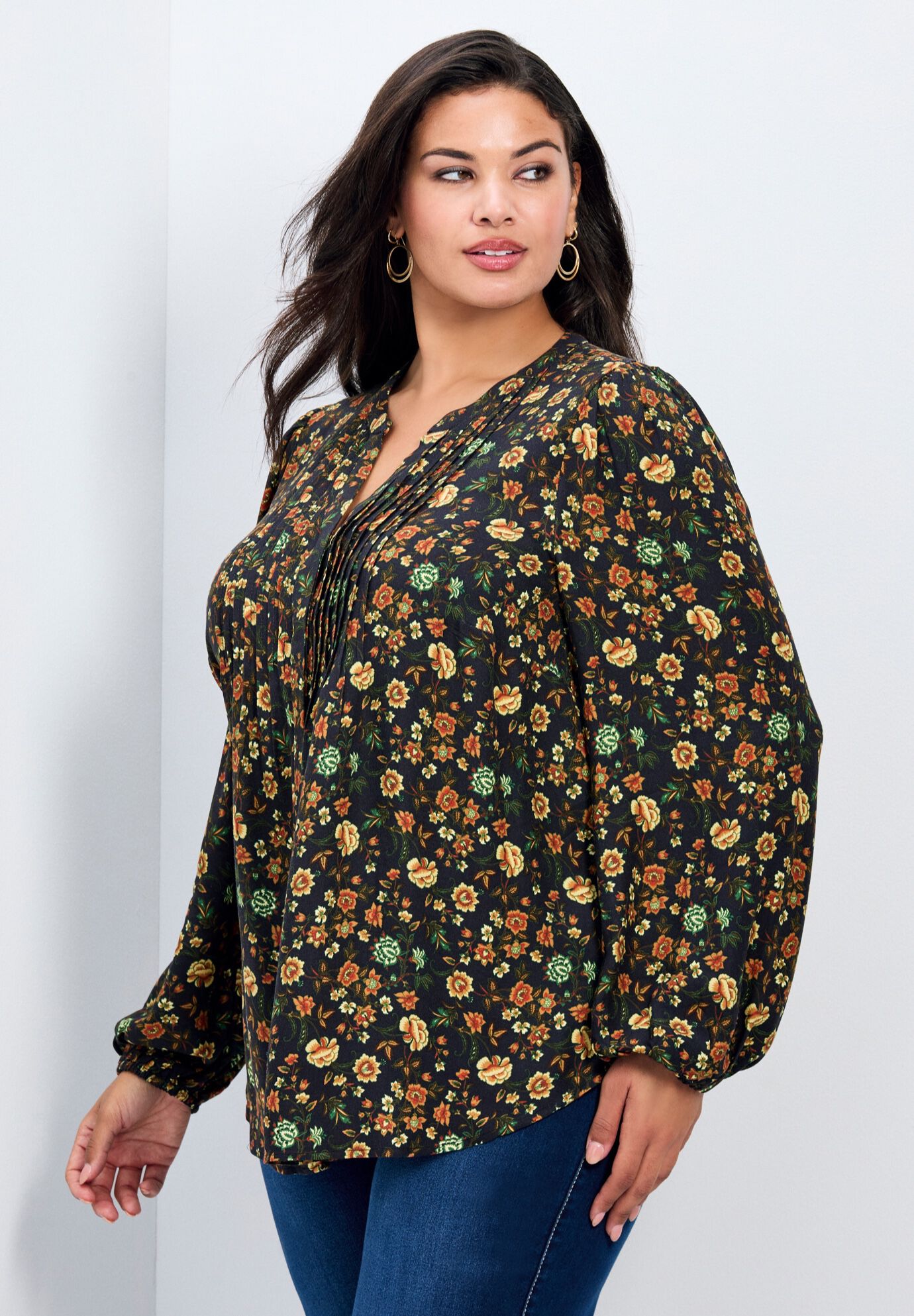 Olivia Pintuck Shirt, JACOBEAN, alternate image number 1