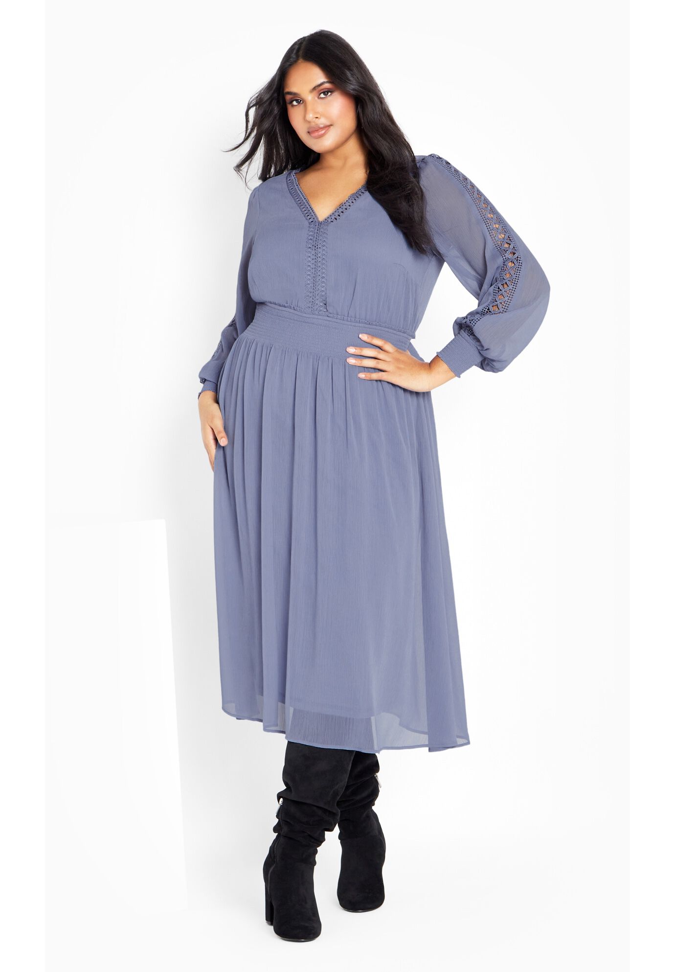 Elena Dress, COUNTRY BLUE, hi-res image number 0