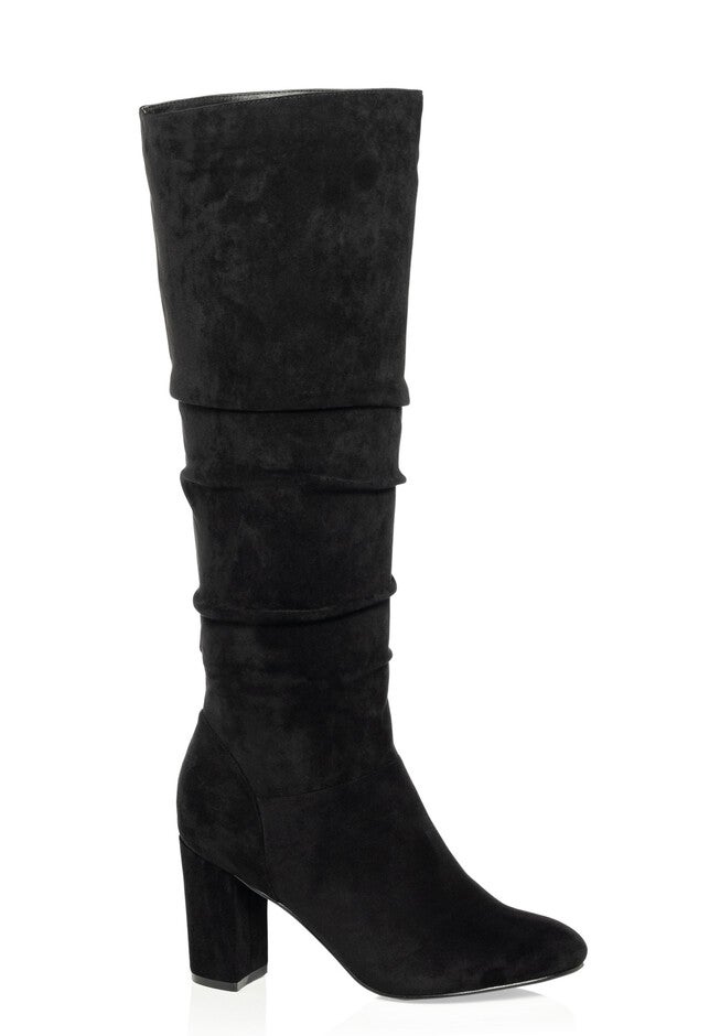 WIDE FIT Petra Knee High Boot - black, BLACK, hi-res image number null