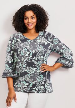 Tiered Ruffle Sleeve Top