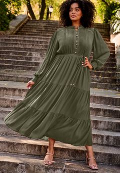 Jasmine Long Sleeve Tiered Maxi Dress