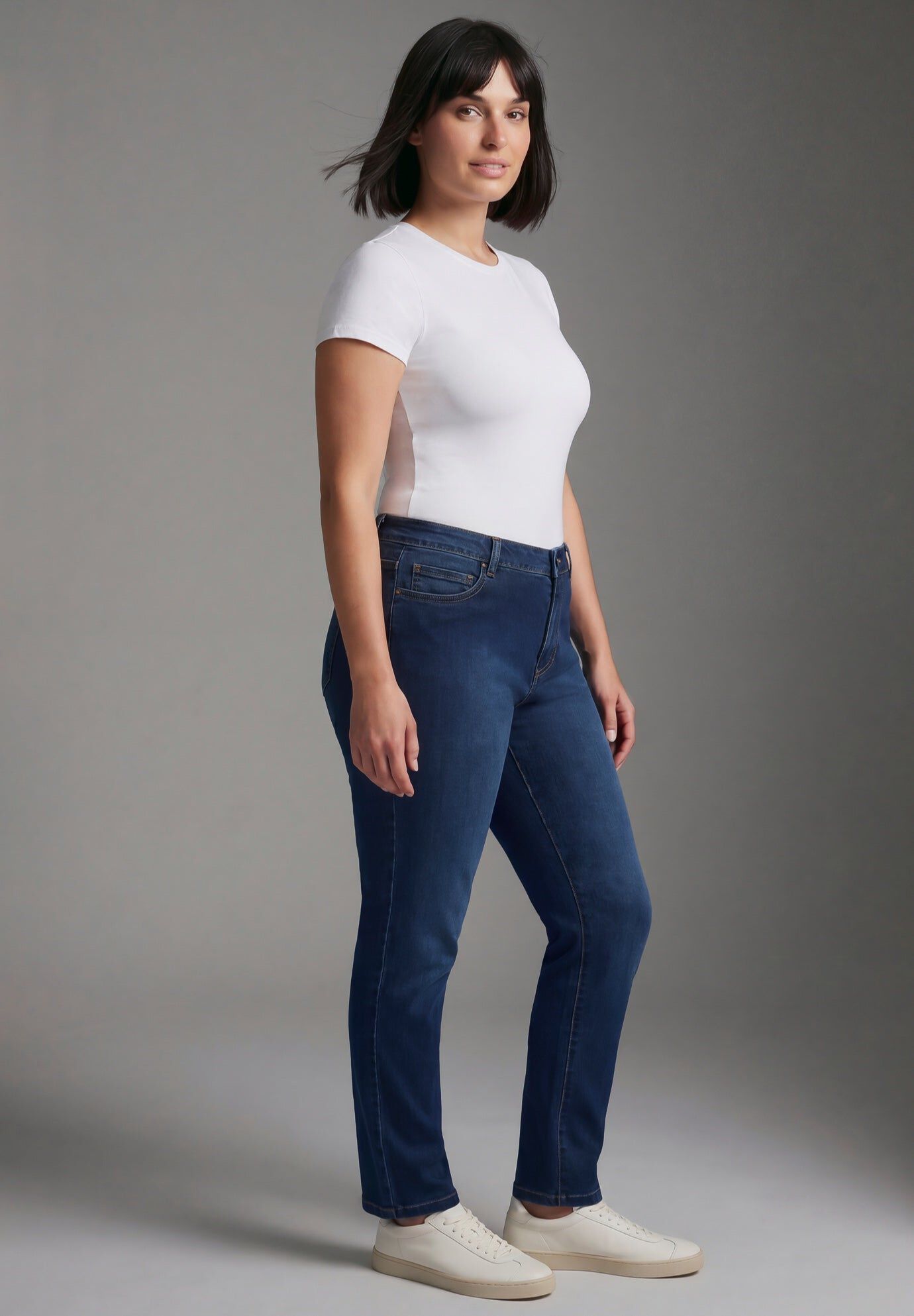 Butter Denim Curvy Straight Leg Jean, MEDIUM WASH, hi-res image number 0