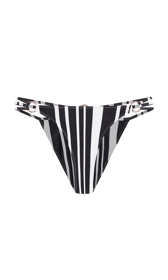 Amara Print Bikini Pant - black, BLACK, alternate image number null