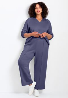 Seamed Wide Leg Pant