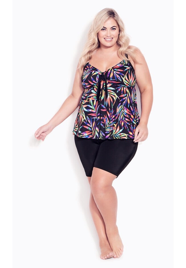 Hi Waist Swim Short, BLACK, hi-res image number 0