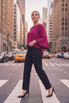 Ivana Contrast Bell Sleeve Top