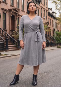 Rosalind Faux Wrap Knit Dress