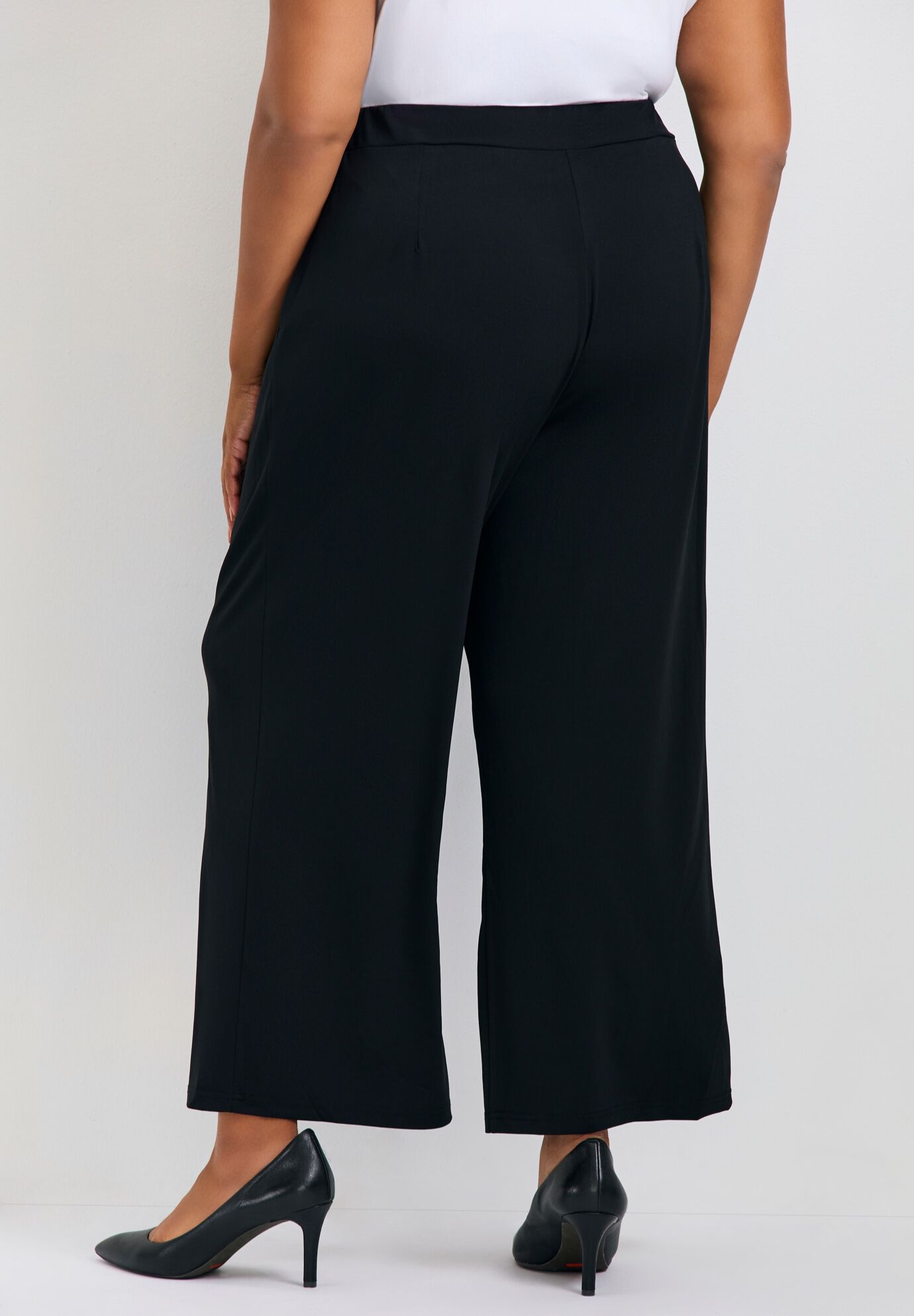 Audrey Wide Leg Pant, BLACK, alternate image number 3