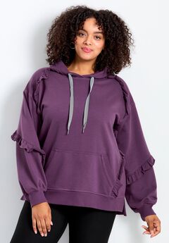 Frill Plain Hoodie