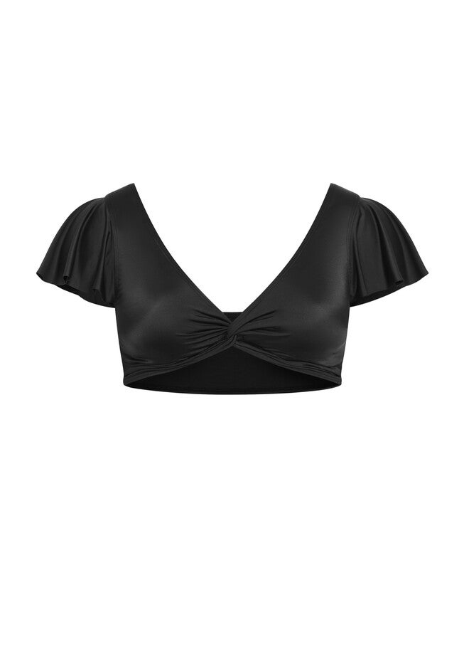 Ingrid Cap Sleeve Top - black, BLACK, alternate image number null