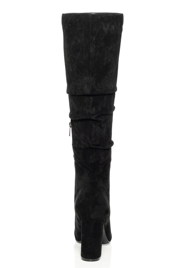 WIDE FIT Petra Knee High Boot - black, BLACK, alternate image number null