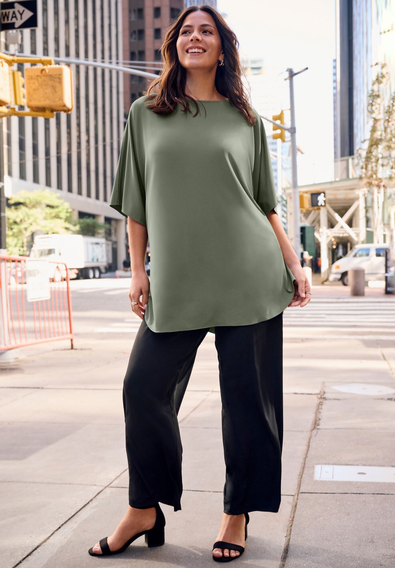 Audrey Wide Leg Pant, NAVY, alternate image number 2