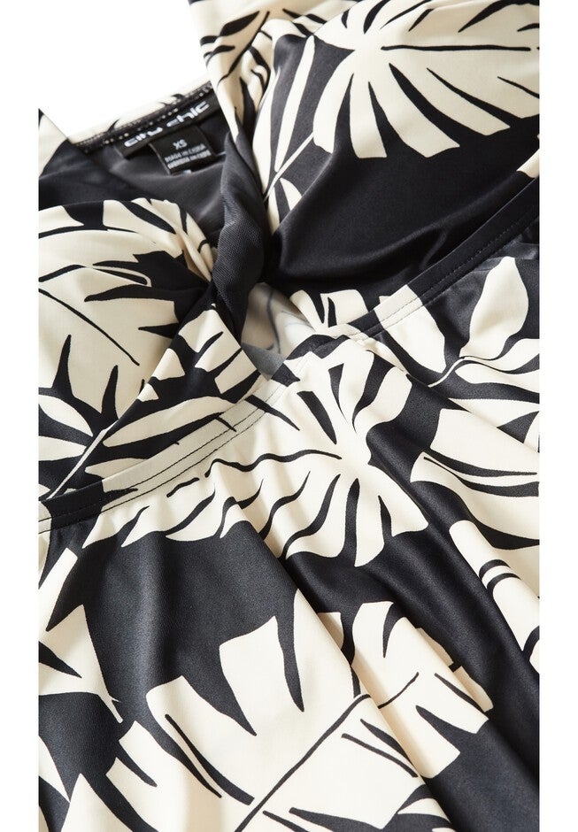 Palma Print Tankini - black, BLACK, alternate image number null
