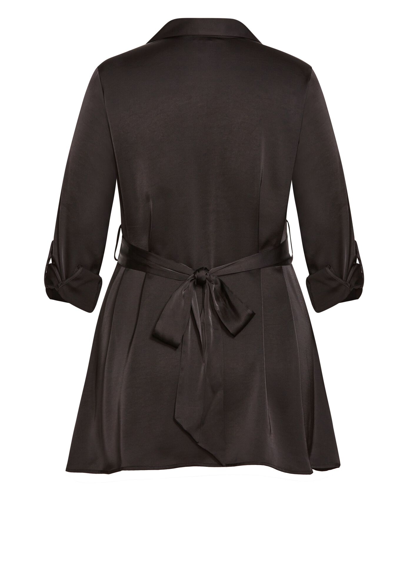 Eva Longline Gold Waist Belt Shirt, BLACK, alternate image number 7